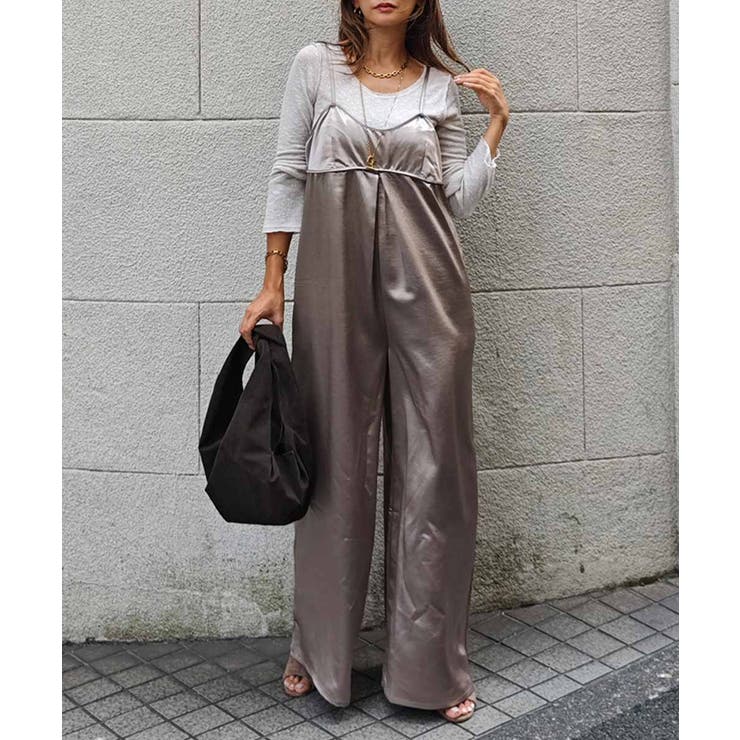 サテンキャミソールオールインワンesutoreja ワンピース スタイルアップ | BUYSENSE | 詳細画像2 