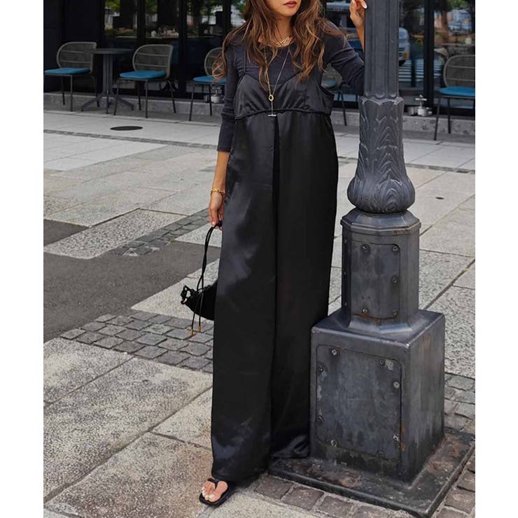 サテンキャミソールオールインワンesutoreja ワンピース スタイルアップ | BUYSENSE | 詳細画像6 