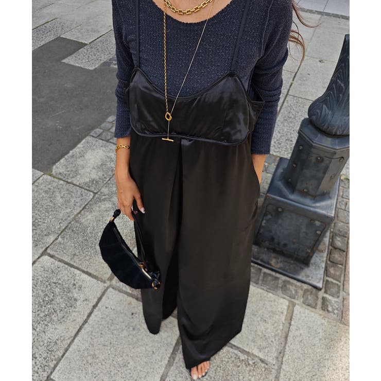 サテンキャミソールオールインワンesutoreja ワンピース スタイルアップ | BUYSENSE | 詳細画像7 