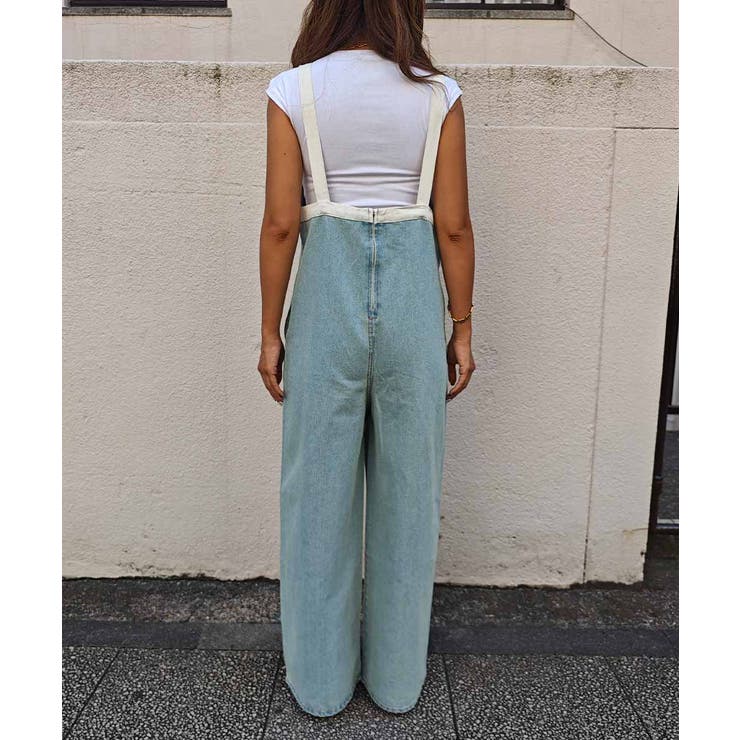 Vネックデニムサロペットesutoreja ワンピース スタイルアップ | BUYSENSE | 詳細画像15 