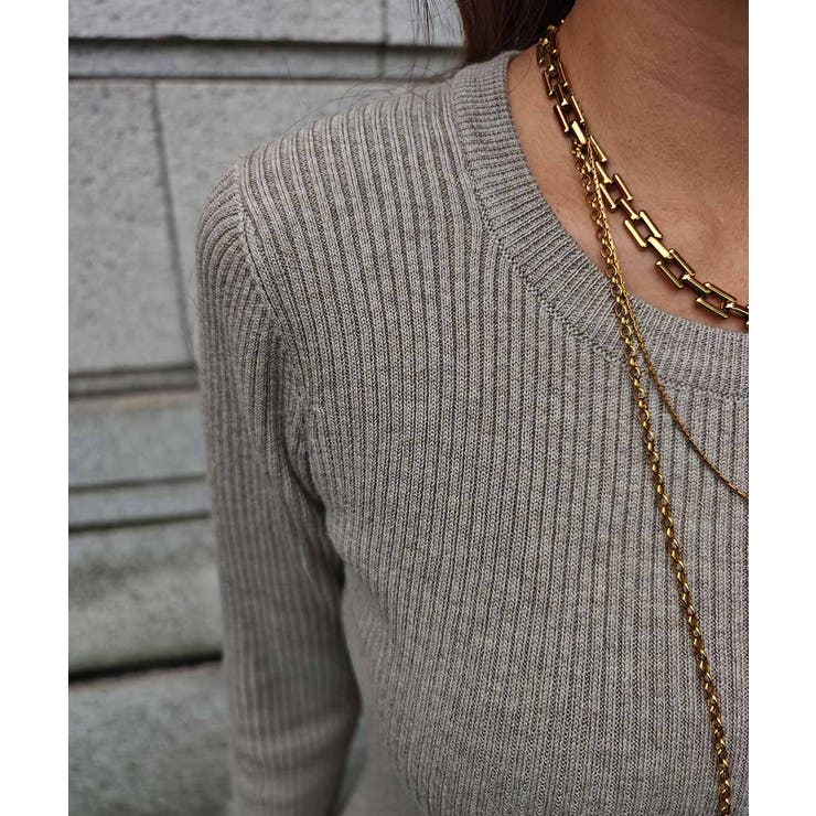 リブニットロングスリーブワンピースesutoreja ワンピース スタイルアップ | BUYSENSE | 詳細画像12 