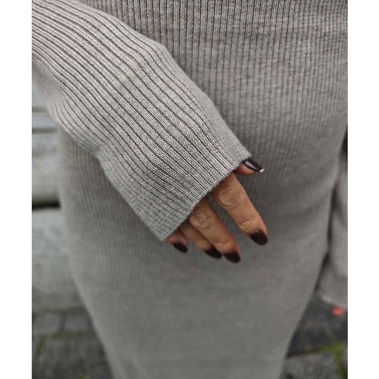 リブニットロングスリーブワンピースesutoreja ワンピース スタイルアップ | BUYSENSE | 詳細画像13 