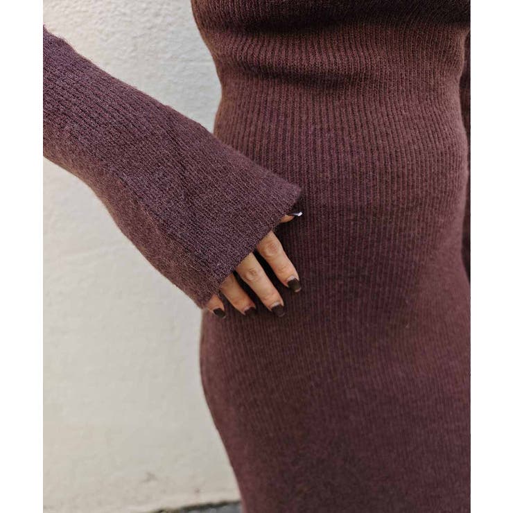 Vネックリブニットワンピースesutoreja ワンピース スタイルアップ | BUYSENSE | 詳細画像13 