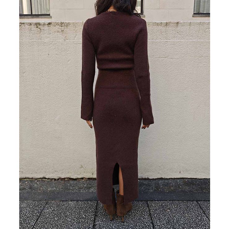 Vネックリブニットワンピースesutoreja ワンピース スタイルアップ | BUYSENSE | 詳細画像14 