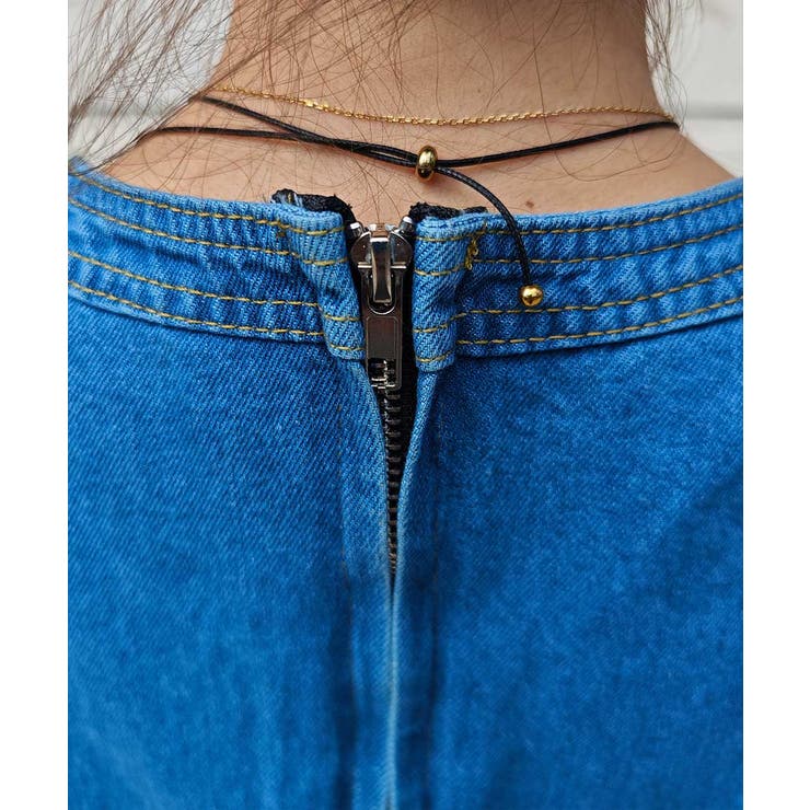 Vネックデニムオールインワンesutoreja ワンピース スタイルアップ | BUYSENSE | 詳細画像11 