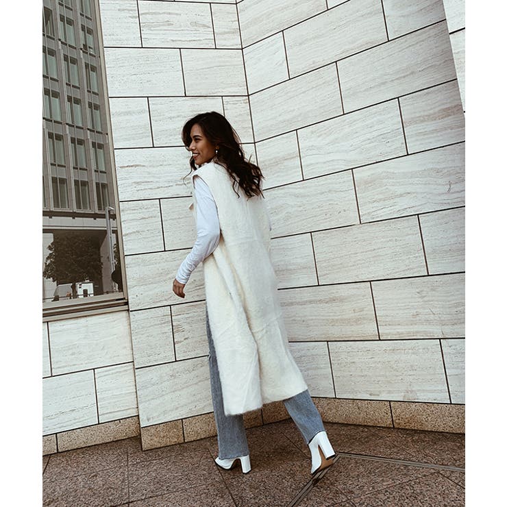 Share ロングベスト シャギーロングベスト esutoreja アウター[品番：BYST0000602