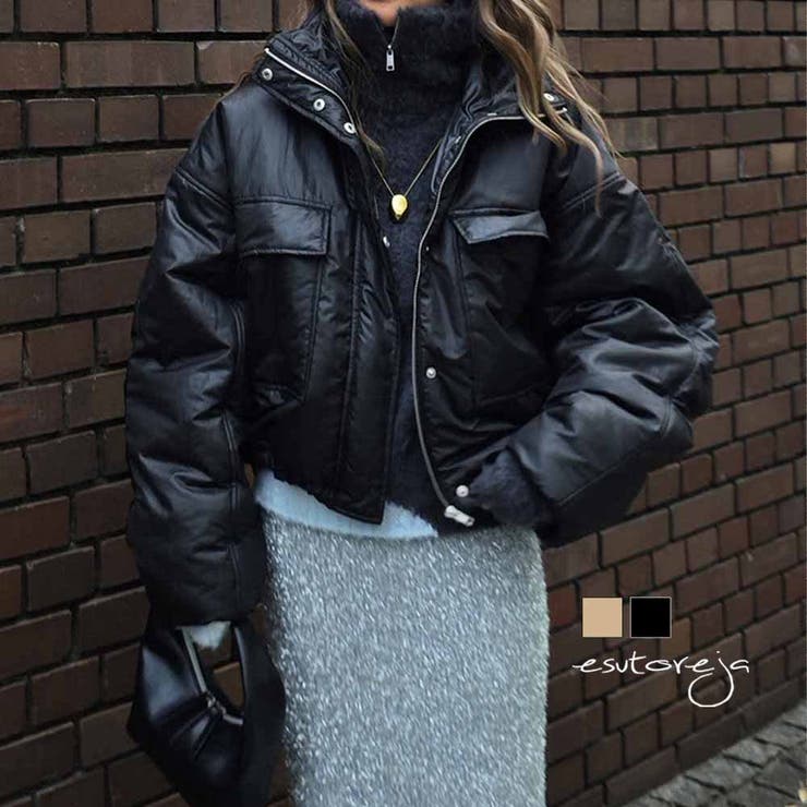 フラップポケットダウンジャケットesutoreja アウター スタイルアップ | BUYSENSE | 詳細画像1 