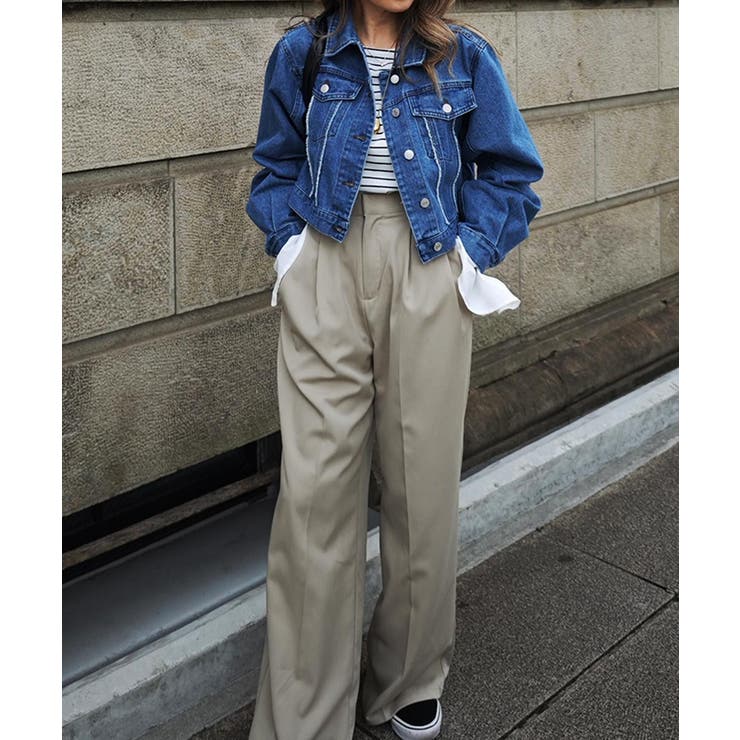 クロップドデニムジャケットesutoreja アウター スタイルアップ | BUYSENSE | 詳細画像3 