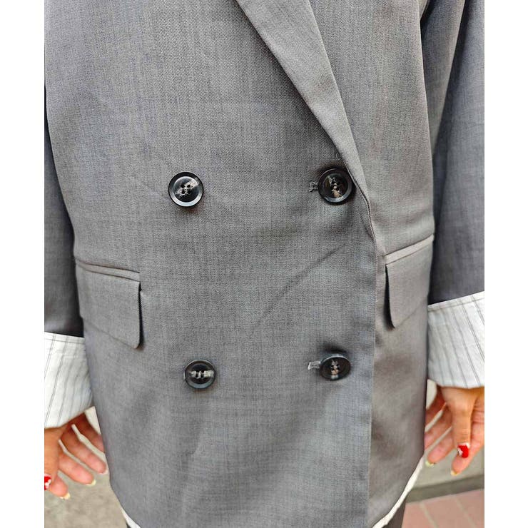 レイヤードダブルテーラードジャケットesutoreja アウター スタイルアップ | BUYSENSE | 詳細画像15 