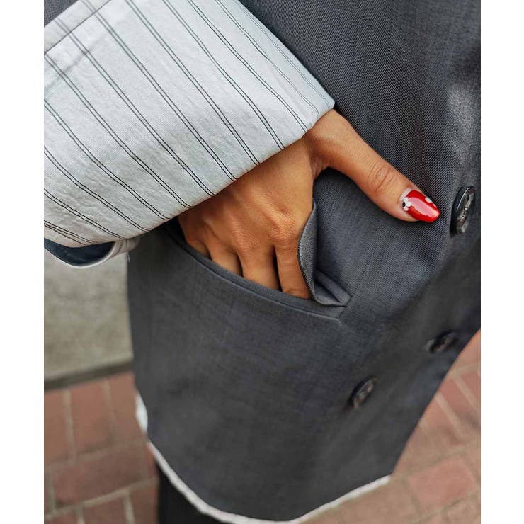 レイヤードダブルテーラードジャケットesutoreja アウター スタイルアップ | BUYSENSE | 詳細画像17 