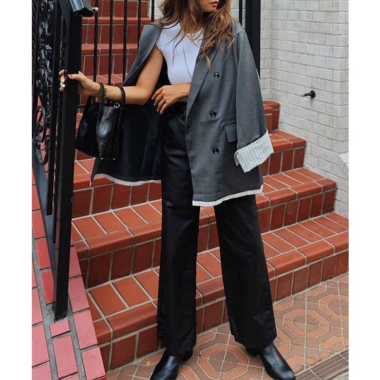 レイヤードダブルテーラードジャケットesutoreja アウター スタイルアップ | BUYSENSE | 詳細画像3 