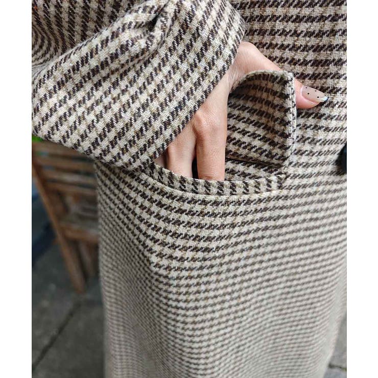 ガンクラブチェックロングコートesutoreja アウター スタイルアップ | BUYSENSE | 詳細画像16 