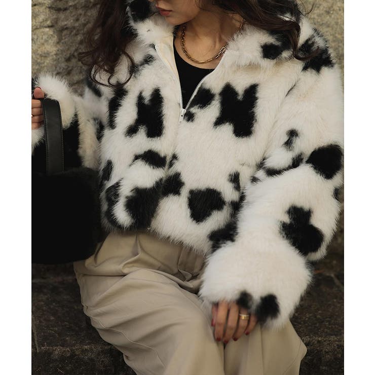 カウパターンファージャケットesutoreja アウター スタイルアップ | BUYSENSE | 詳細画像8 