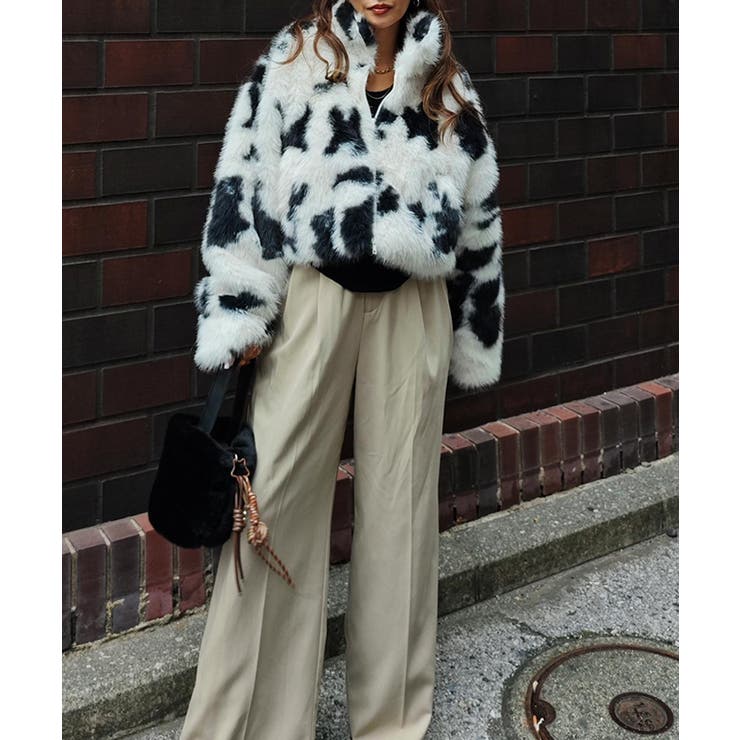 カウパターンファージャケットesutoreja アウター スタイルアップ | BUYSENSE | 詳細画像9 