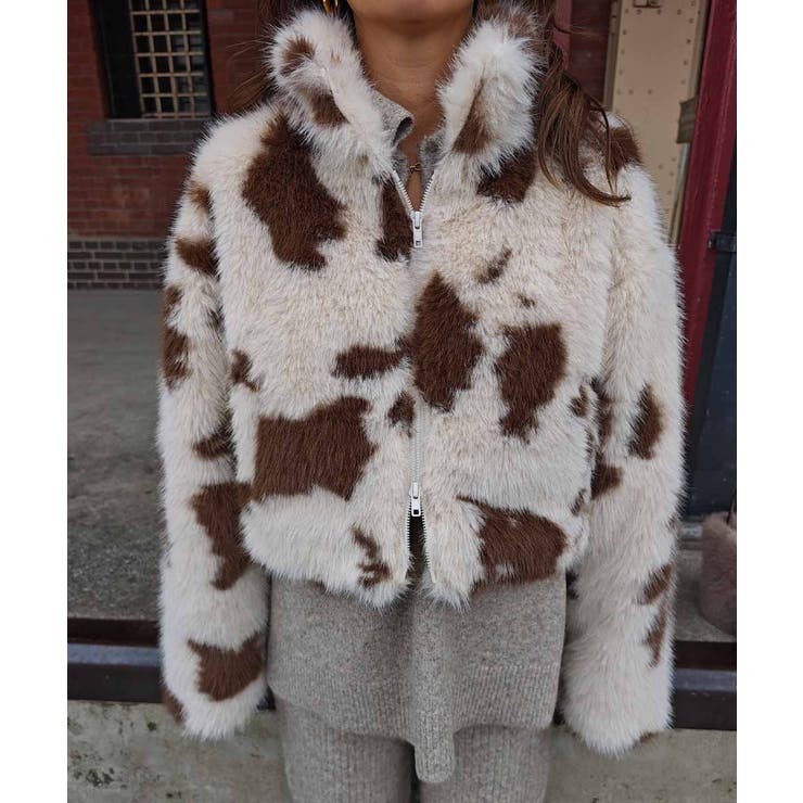 カウパターンファージャケットesutoreja アウター スタイルアップ | BUYSENSE | 詳細画像12 