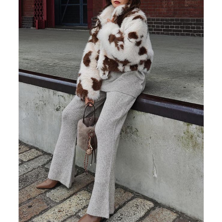 カウパターンファージャケットesutoreja アウター スタイルアップ | BUYSENSE | 詳細画像5 