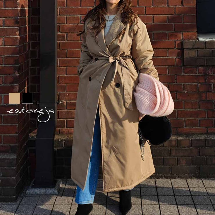 パデッドロングコートesutoreja アウター スタイルアップ | BUYSENSE | 詳細画像1 
