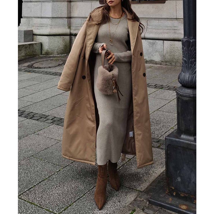 パデッドロングコートesutoreja アウター スタイルアップ | BUYSENSE | 詳細画像5 