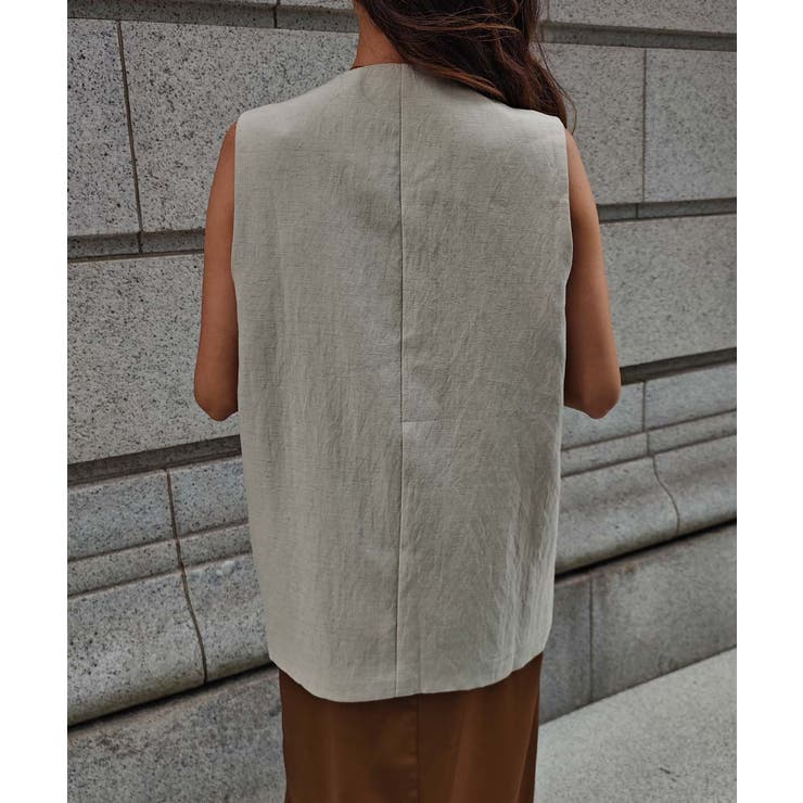 リネンライクジレesutoreja アウター スタイルアップ | BUYSENSE | 詳細画像17 