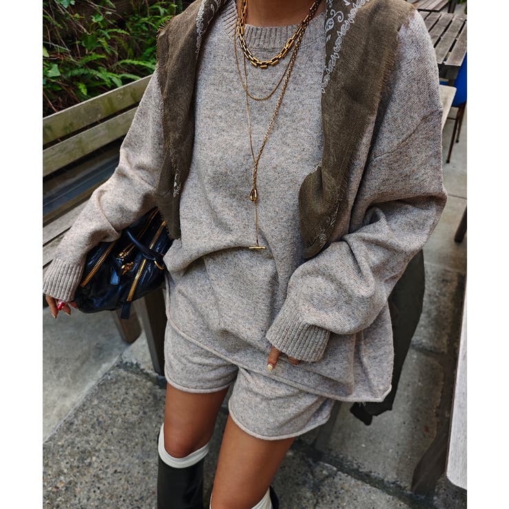 ニットショーツセットアップesutoreja セットアップ スタイルアップ | BUYSENSE | 詳細画像15 