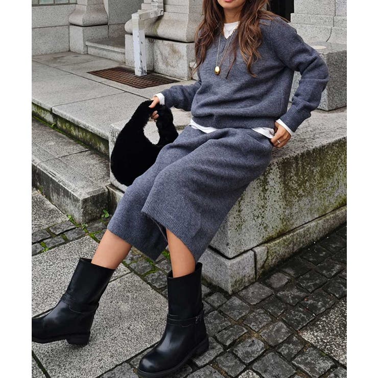 ニットハーフパンツセットアップesutoreja セットアップ スタイルアップ | BUYSENSE | 詳細画像2 