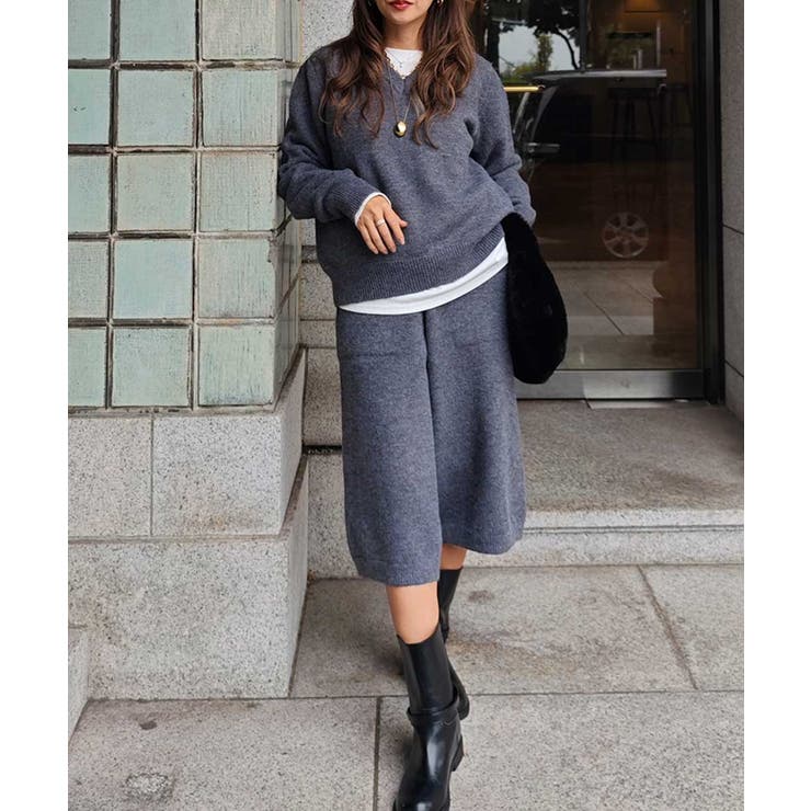 ニットハーフパンツセットアップesutoreja セットアップ スタイルアップ | BUYSENSE | 詳細画像3 