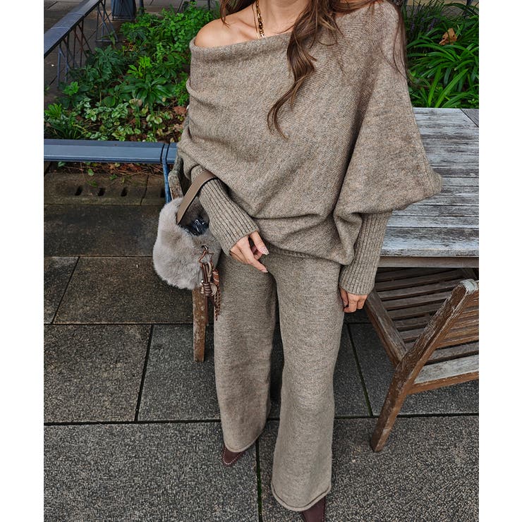 ワンショルダードルマンニットセットアップesutoreja セットアップ | BUYSENSE | 詳細画像9 