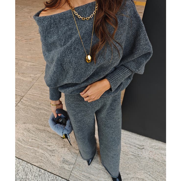 ワンショルダードルマンニットセットアップesutoreja セットアップ | BUYSENSE | 詳細画像4 