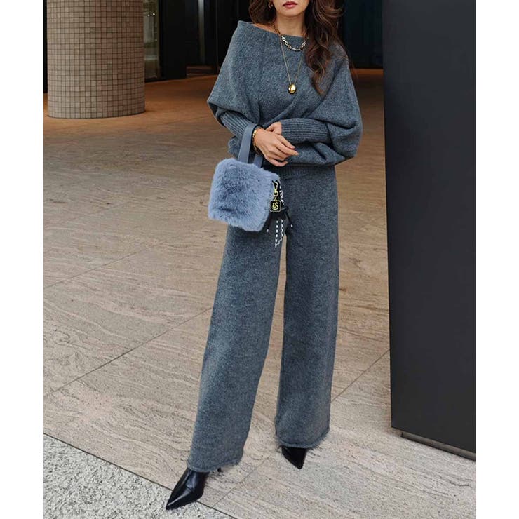 ワンショルダードルマンニットセットアップesutoreja セットアップ | BUYSENSE | 詳細画像5 