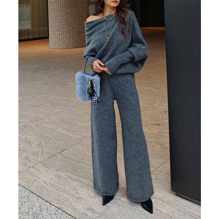 ワンショルダードルマンニットセットアップesutoreja セットアップ | BUYSENSE | 詳細画像6 