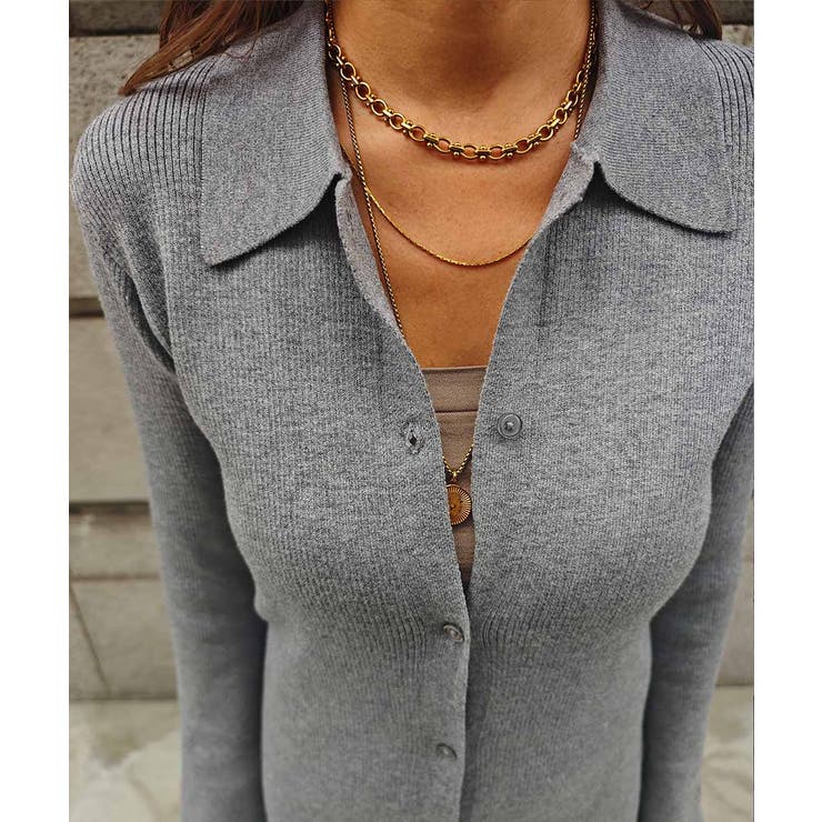 リブポロニットカーデイガンセットアップesutoreja セットアップ | BUYSENSE | 詳細画像11 