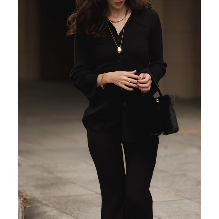 リブポロニットカーデイガンセットアップesutoreja セットアップ | BUYSENSE | 詳細画像4 