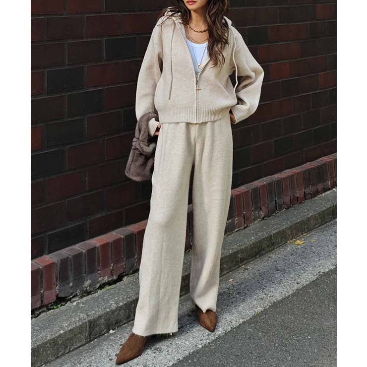 ニットジップアップフーディセットアップesutoreja セットアップ スタイル… | BUYSENSE | 詳細画像8 