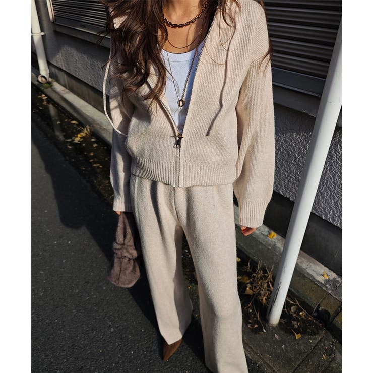 ニットジップアップフーディセットアップesutoreja セットアップ スタイル… | BUYSENSE | 詳細画像11 