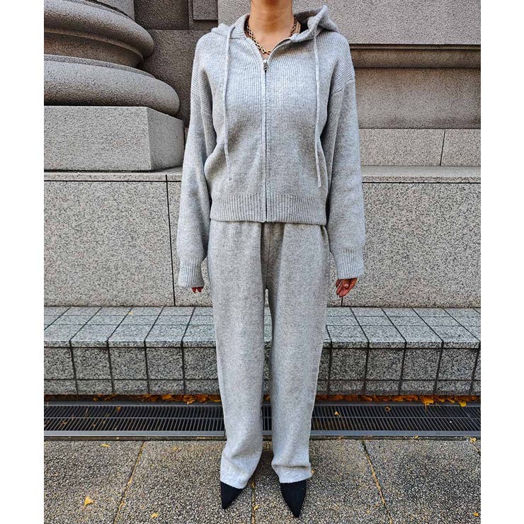 ニットジップアップフーディセットアップesutoreja セットアップ スタイル… | BUYSENSE | 詳細画像14 