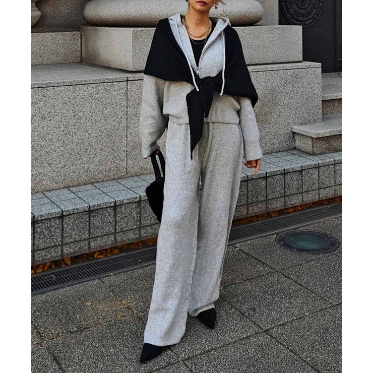 ニットジップアップフーディセットアップesutoreja セットアップ スタイル… | BUYSENSE | 詳細画像2 