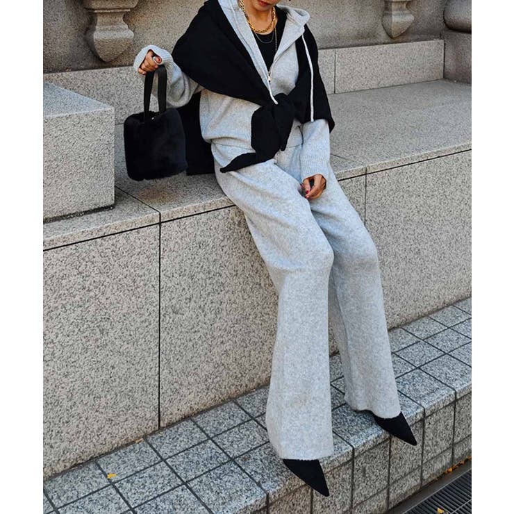 ニットジップアップフーディセットアップesutoreja セットアップ スタイル… | BUYSENSE | 詳細画像5 