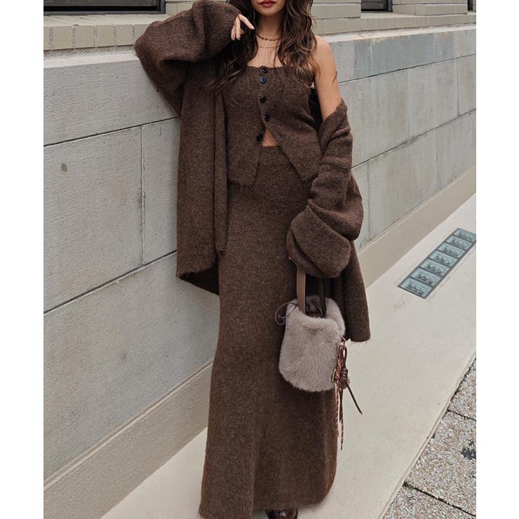 ニットカーディガン3ピースセットesutoreja セットアップ スタイルアップ | BUYSENSE | 詳細画像4 