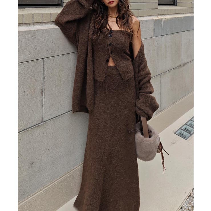 ニットカーディガン3ピースセットesutoreja セットアップ スタイルアップ | BUYSENSE | 詳細画像5 