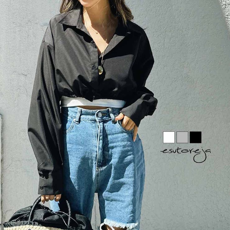ショートリボンシャツ esutoreja シャツ レディース トレンド | BUYSENSE | 詳細画像1 