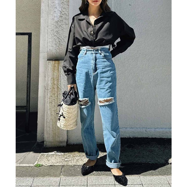 ショートリボンシャツ esutoreja シャツ レディース トレンド | BUYSENSE | 詳細画像2 