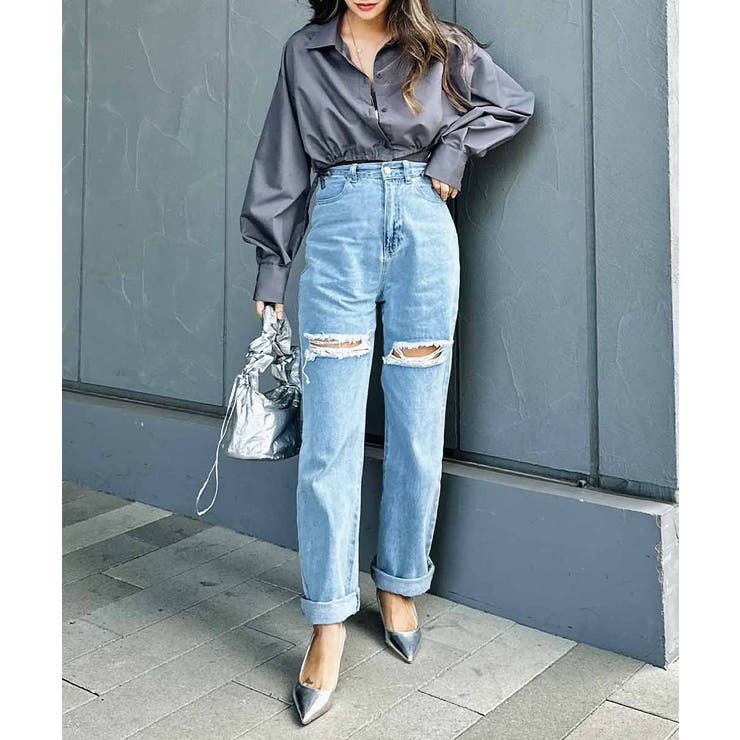 ショートリボンシャツ esutoreja シャツ レディース トレンド | BUYSENSE | 詳細画像5 