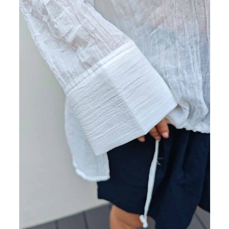 スキッパーシフォンシャツesutoreja シャツ スタイルアップ | BUYSENSE | 詳細画像15 