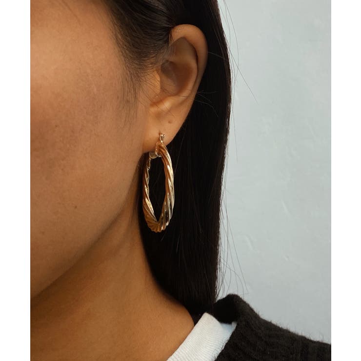 ヴィンテージツイストフープピアス emouv ピアス | BUYSENSE | 詳細画像1 