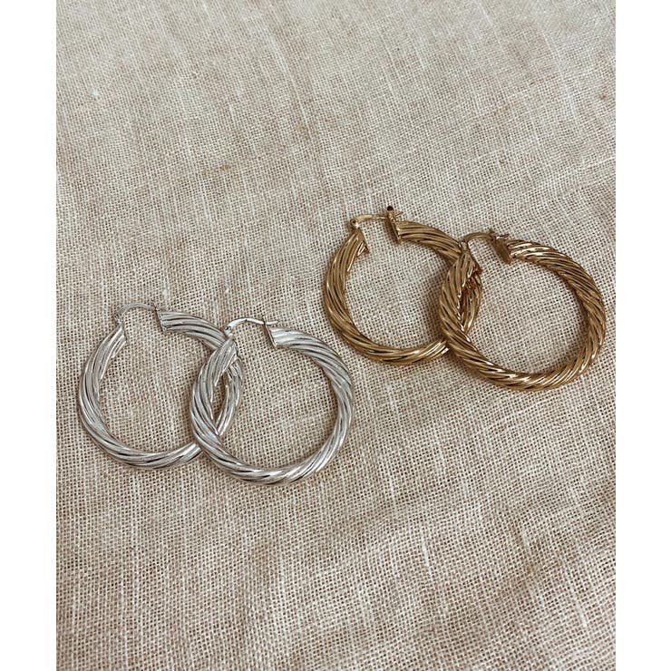 ヴィンテージツイストフープピアス emouv ピアス | BUYSENSE | 詳細画像3 