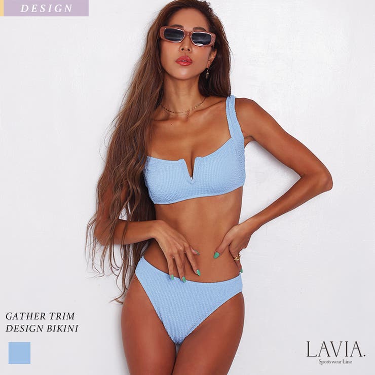 水着レディース ギャザートリムデザインビキニ LAVIA | BUYSENSE | 詳細画像1 