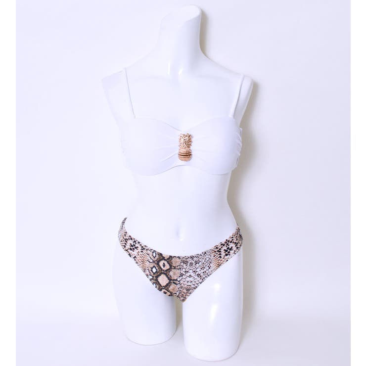 ブラック | 水着レディース パイソンスキンPATTERNビキニ LAVIA | BUYSENSE