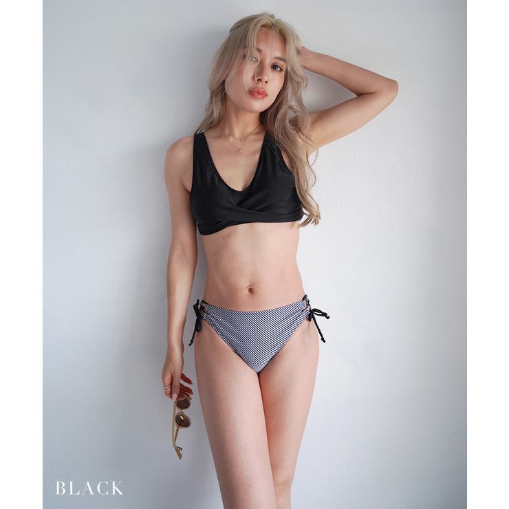 ブラック | 水着レディース タンキニ セット | BUYSENSE