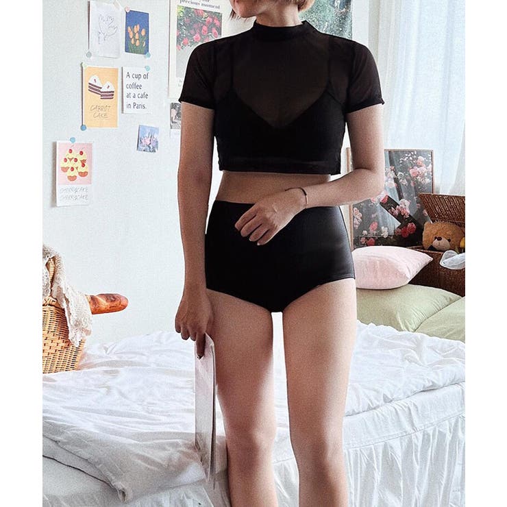 ブラック | シアーシャツビキニ LAVIA デザインビキニ | BUYSENSE