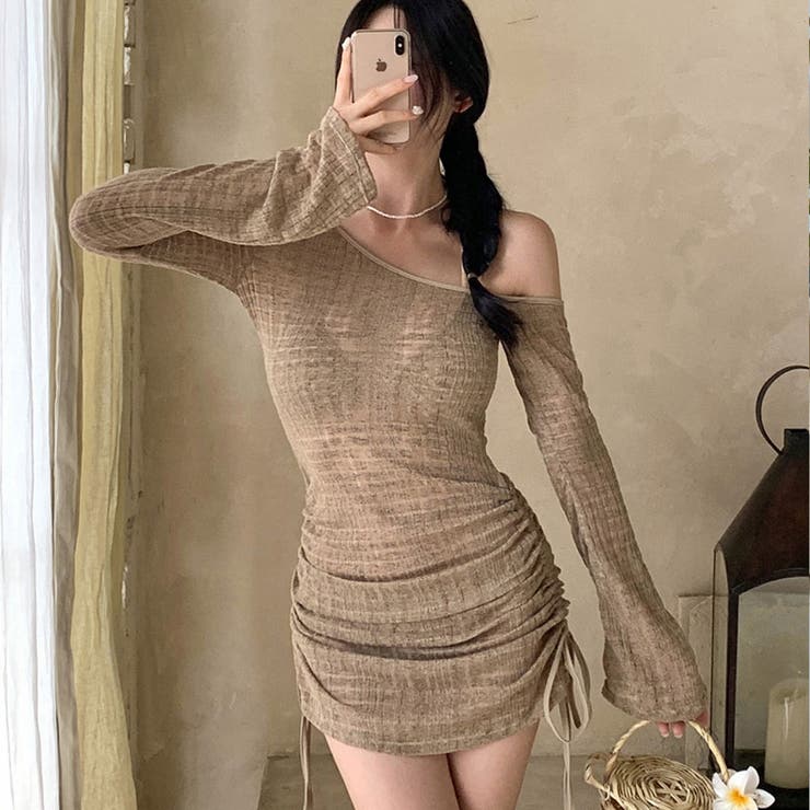 ベージュ | シアートップスホルターネックビキニ LAVIA デザインビキニ | BUYSENSE